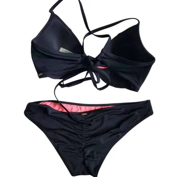 Victoria's Secret Black and Pink Women's Bikini Set - Picture 2 of 4